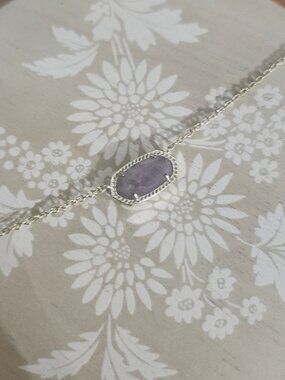 Kendra Scott Purple Elisa Gold Pendant Necklace